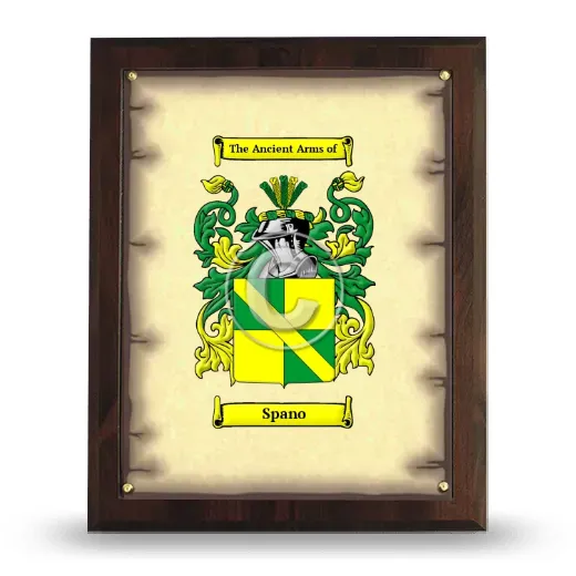 Spano Coat of Arms Plaque