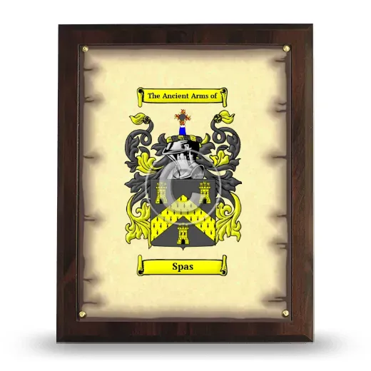 Spas Coat of Arms Plaque