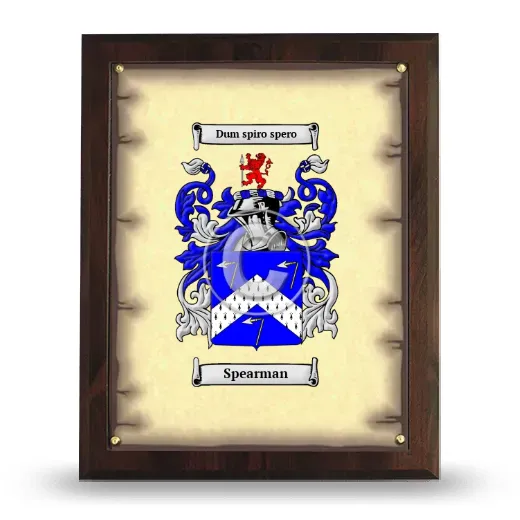 Spearman Coat of Arms Plaque