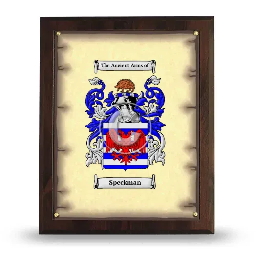 Speckman Coat of Arms Plaque