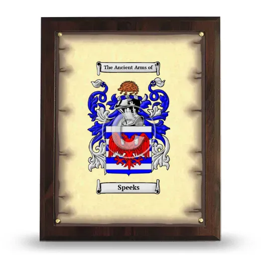 Speeks Coat of Arms Plaque