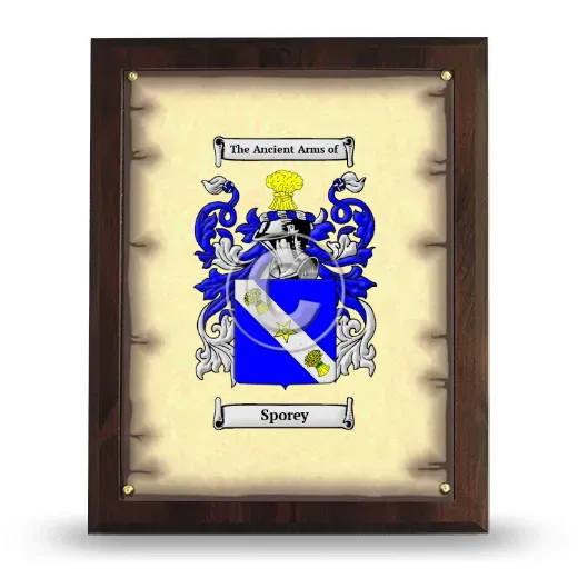 Sporey Coat of Arms Plaque