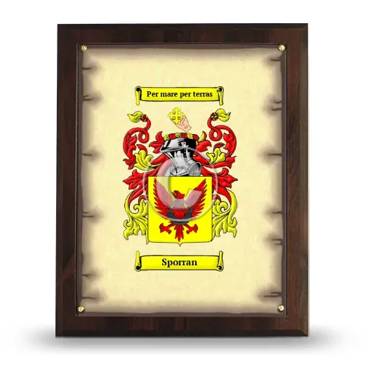 Sporran Coat of Arms Plaque