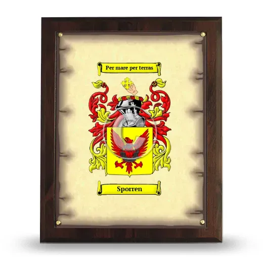 Sporren Coat of Arms Plaque