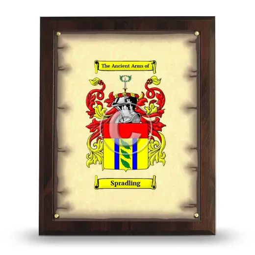 Spradling Coat of Arms Plaque