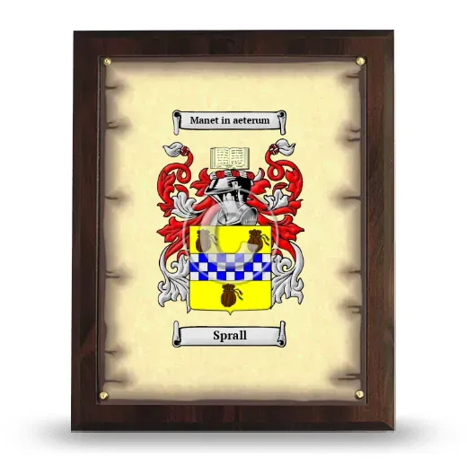 Sprall Coat of Arms Plaque