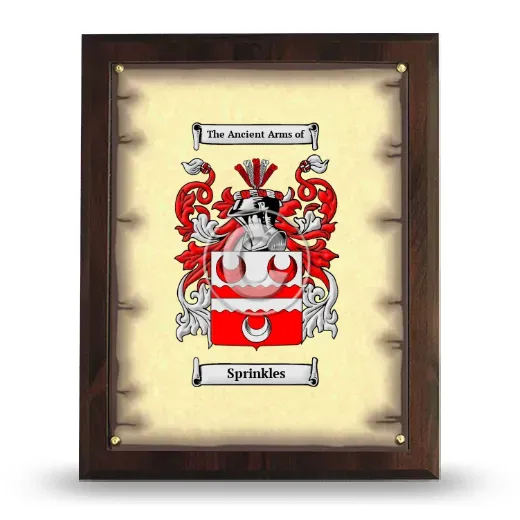 Sprinkles Coat of Arms Plaque