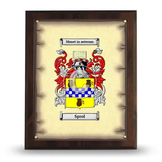 Sprol Coat of Arms Plaque