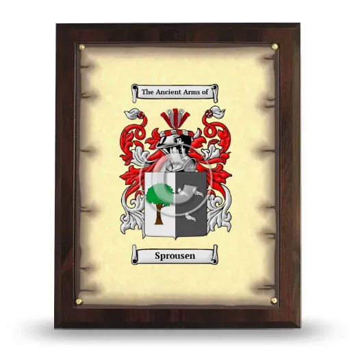 Sprousen Coat of Arms Plaque