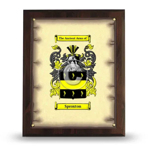Sproxton Coat of Arms Plaque