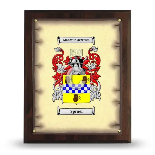 Spruel Coat of Arms Plaque
