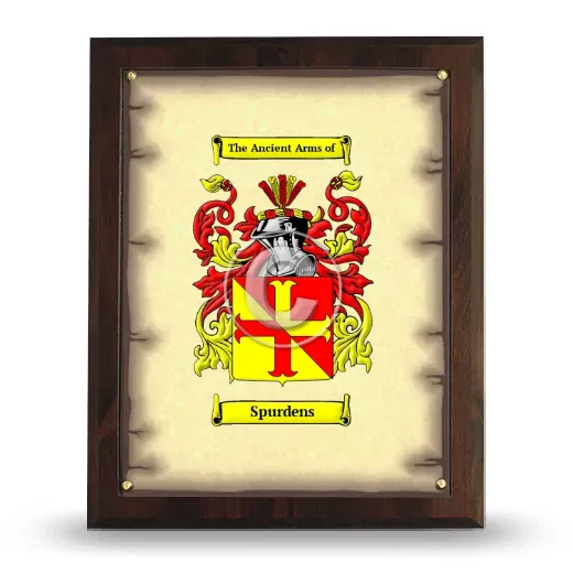 Spurdens Coat of Arms Plaque