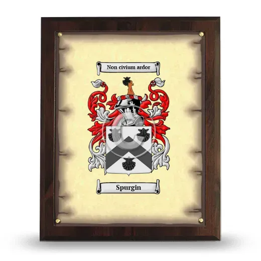 Spurgin Coat of Arms Plaque