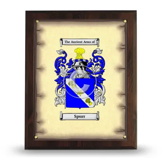 Spurr Coat of Arms Plaque