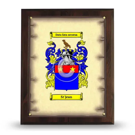 St'jean Coat of Arms Plaque