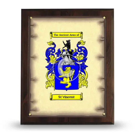 St'vincent Coat of Arms Plaque