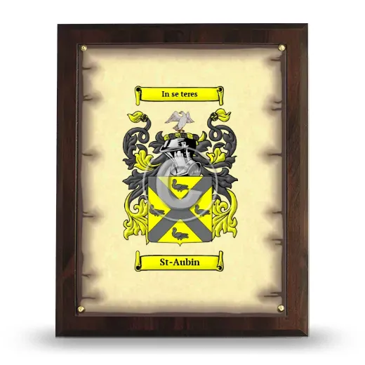 St-Aubin Coat of Arms Plaque
