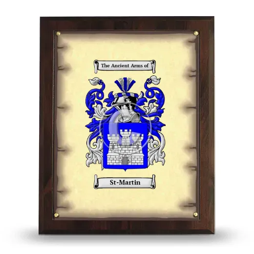 St-Martin Coat of Arms Plaque