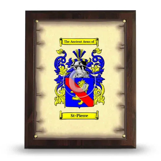 St-Pierre Coat of Arms Plaque