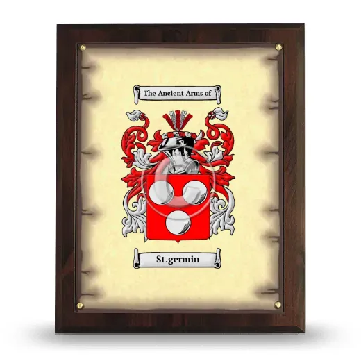 St.germin Coat of Arms Plaque