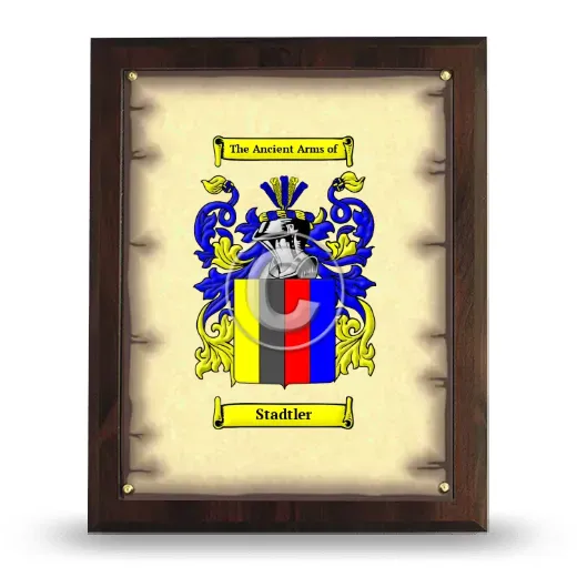 Stadtler Coat of Arms Plaque