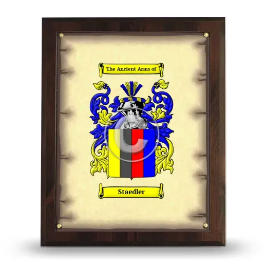 Staedler Coat of Arms Plaque