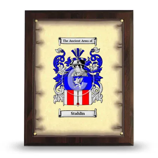 Stahlin Coat of Arms Plaque