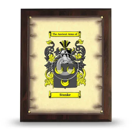 Stanke Coat of Arms Plaque