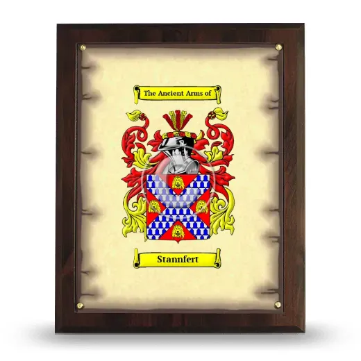 Stannfert Coat of Arms Plaque