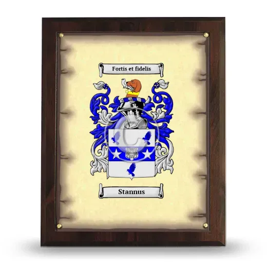 Stannus Coat of Arms Plaque