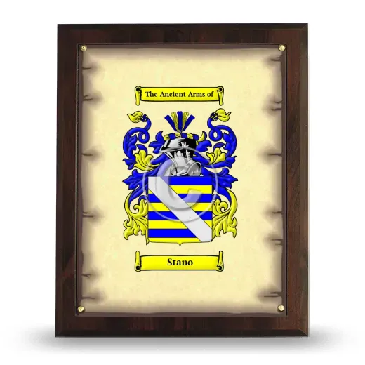 Stano Coat of Arms Plaque