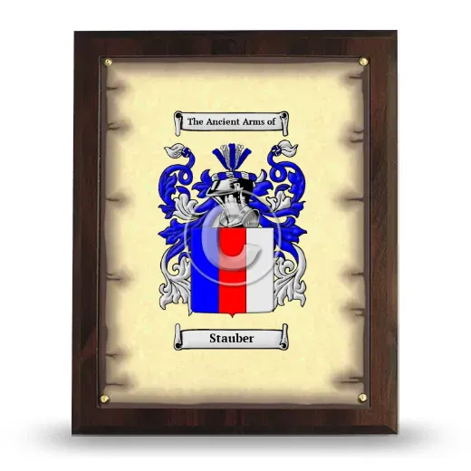 Stauber Coat of Arms Plaque