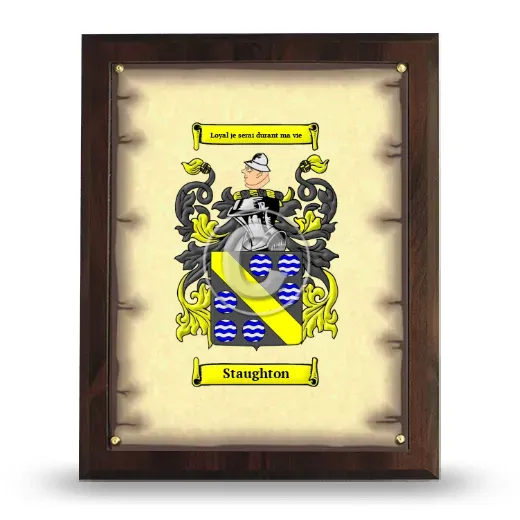 Staughton Coat of Arms Plaque