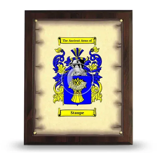 Staupe Coat of Arms Plaque