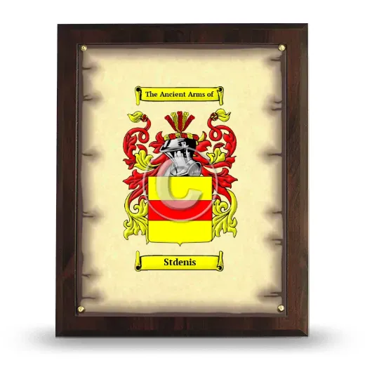 Stdenis Coat of Arms Plaque