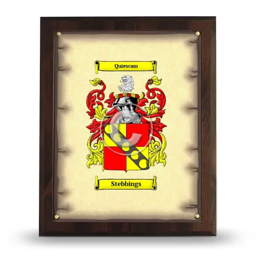 Stebbings Coat of Arms Plaque
