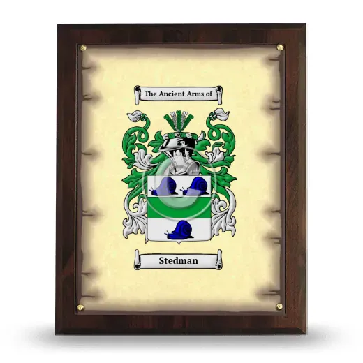 Stedman Coat of Arms Plaque