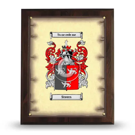 Steers Coat of Arms Plaque