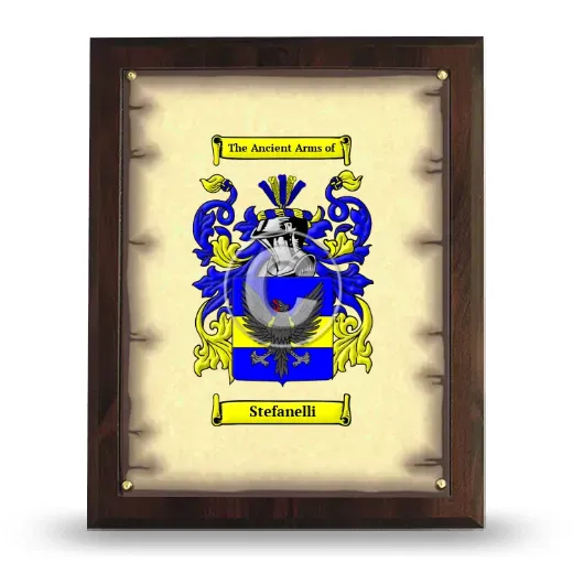Stefanelli Coat of Arms Plaque