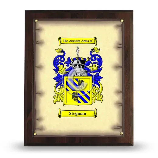 Stegman Coat of Arms Plaque