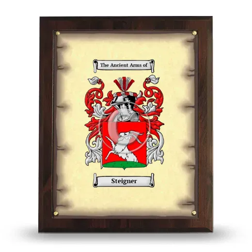 Steigner Coat of Arms Plaque