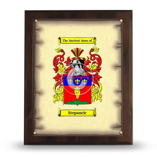 Stepancic Coat of Arms Plaque
