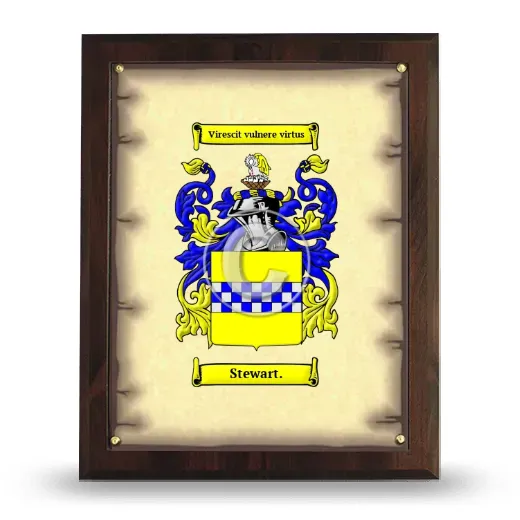 Stewart. Coat of Arms Plaque