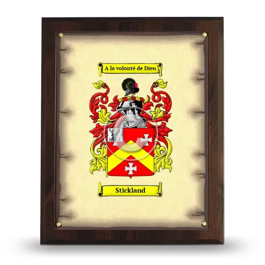 Stickland Coat of Arms Plaque