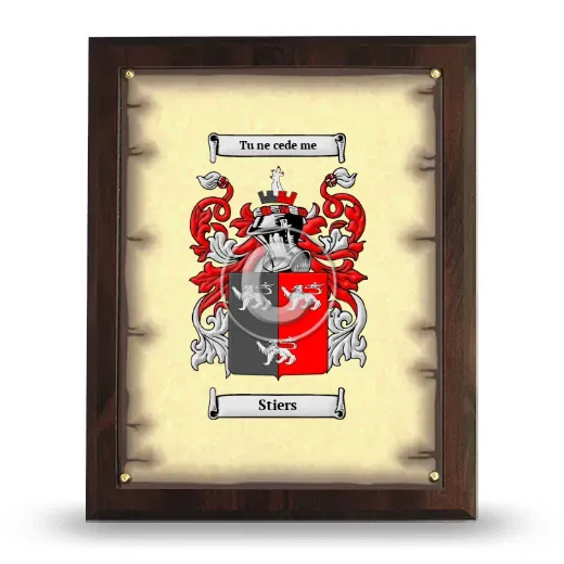 Stiers Coat of Arms Plaque