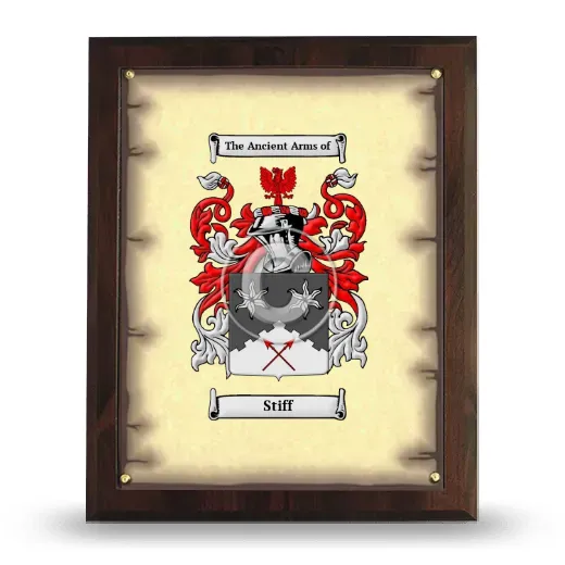 Stiff Coat of Arms Plaque