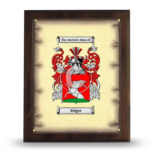 Stiger Coat of Arms Plaque