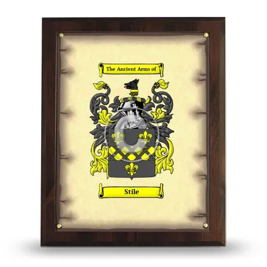 Stile Coat of Arms Plaque