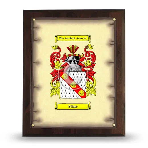 Stine Coat of Arms Plaque