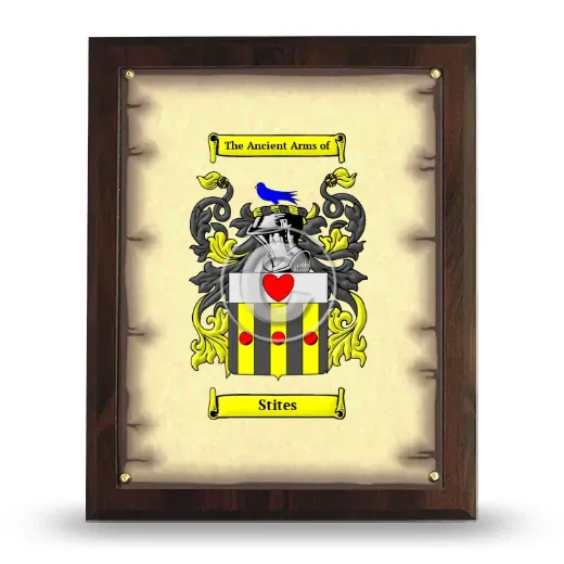 Stites Coat of Arms Plaque